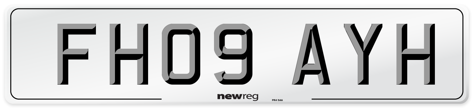FH09 AYH Number Plate from New Reg